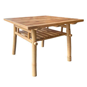 Wholesale Custom Bamboo Coffee <b>Table</b> Natural Slatted Design Durable <b>Outdoor</b> Indoor Furniture for Resort Hotel Garden Wholesale - Product Image 5