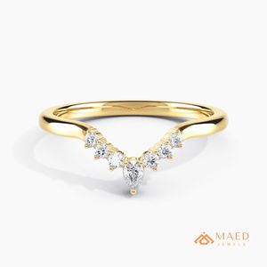 Anillo de Moissanita Chapado en Oro de 18K con Forma de V, Anillo de Boda de Diamantes, Joyería Fina para Mujer, Lujo Estadounidense, Aniversario, Promesa - Product Image 1