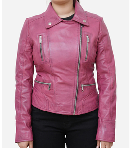 Top Sale Women's Biker Style <b>Real</b> <b>Leather</b> <b>Jacket</b> Lapel Collar Zipper Breathable Viscose Lining Direct Factory Wholesale Sialkot - Product Image 4