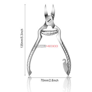 Cortauñas de Podología de Alta Resistencia para Uñas Encarnadas y Gruesas, de Acero Inoxidable, Herramienta Plateada para Podología - Product Image 6