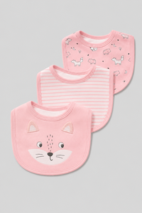 Bavoirs pour bébé, lot de 3, en coton doux, absorbants, respirants, réutilisables, unisexes, pour nouveau-nés, lavables - Product Image 4