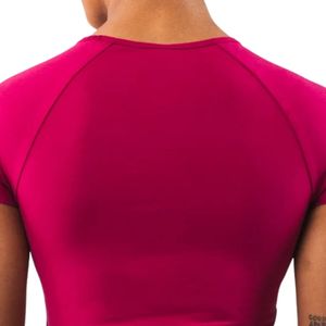 Camiseta Deportiva Rosa Intenso para Mujer, Manga Corta, Algodón, para Gimnasio, Fitness, Entrenamiento, Ejercicio, Deporte, Casual - Product Image 6