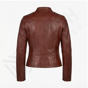 แจ็กเก็ตหนังแท้สำหรับผู้หญิงแจ็กเก็ตหนังแท้สำหรับ202ดีไซน์ทันสมัย - Product Image 3