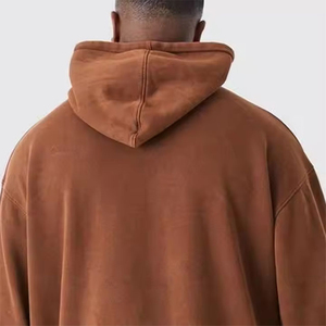 Sweat à capuche léger unisexe délavé à l'acide, design col à capuche, vente en gros, OEM - Product Image 5