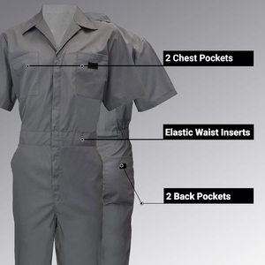 Men's Short Sleeve Workwear Coveralls High Quality Working Cloths <b>Flame</b> <b>Proof</b> Boiler Suit Oil and Gas Safety Workwear <b>Overalls</b> - Product Image 4