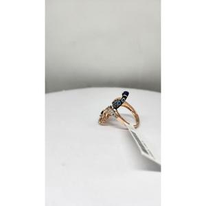 แหวนเพชรแท้ 14K ระดับพรีเมียมสำหรับสุภาพสตรี 0.58 กะรัต HI SI 0.26 กะรัต พร้อมพลอยสี น้ำหนักรวม 6.762 กรัม ชุบโรเดียม เครื่องประดับหรูหรา สง่างาม - Product Image 2