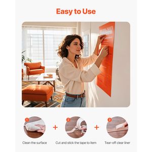 Cinta de Montaje Nano de Doble Cara de Alta Resistencia de 16 pies - Paquete de 3, Adhesivo Fuerte, Reutilizable, Transparente, para Decoración de Paredes, Cinta Removible de Doble Cara - Product Image 2