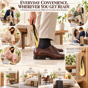 SOFIYA CRAFT Corne de buffle naturelle, faite à la main, à long manche, finition laquée polie, cuillère à chaussures pour hommes et femmes, décoration d'intérieur - Product Image 6