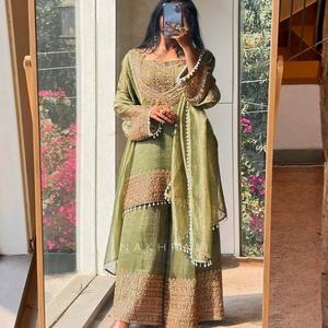 Traje Salwar Kameez Pakistaní con Bordado, Ropa India y Pakistaní para Mujer, Traje Salwar Kameez para Fiesta, Ropa para Bodas Indias - Product Image 1