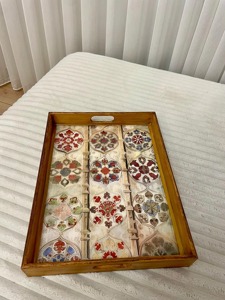 Plateau de table basse en MDF REHMAN CRAFT, imprimé floral, finition brillante, plateau de service rectangulaire, fonctions d'organisation et de rangement - Product Image 4