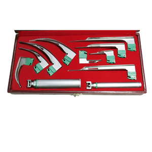 Ensemble de laryngoscope LED avec lames en acier inoxydable rechargeables, dispositif médical, laryngoscope métallique conventionnel - Product Image 6