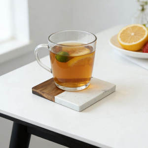 Vente flash - Sous-verres de luxe de haute qualité en pierre, marbre et bois d'acacia pour boissons, mariage, maison - Product Image 1