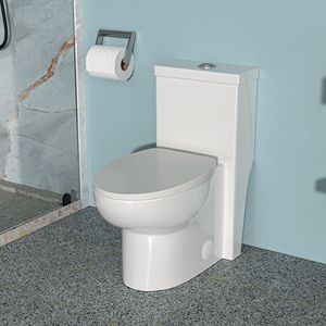 WC in ceramica a doppio filo monopezzo con chiusura morbida - Product Image 2
