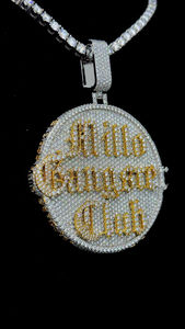 Pendentif de bijoux personnalisé en forme de lettre ronde, style hip-hop, plaqué or, double couche, logo, nom, charme pour fête - Product Image 3