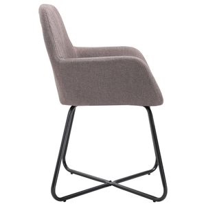 Juego de 4 Sillas de Comedor de Poliéster Color Taupe con Acero con Recubrimiento en Polvo, Colección de Sillas de Comedor Elegantes y Duraderas - Product Image 4