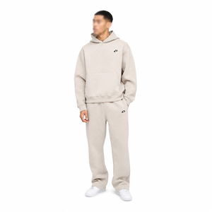 Survêtement à capuche oversize pour homme, marque privée, 420 GSM, deux pièces, pantalon droit, vêtements de sport décontractés, fournisseur en gros - Product Image 1