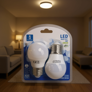Lampadina LED G45 E27 5W 6400K Bianco Freddo 425 Lumen Ampio Angolo Confezione da 2 Pezzi - Product Image 3