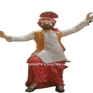 Statues de Bhangra Punjabi pour la décoration Mariage Punjabi Statues de Bhangra OEM ODM disponibles en Inde - Product Image 1