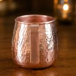 Tazas Martilladas de 350 ml y 530 ml, Taza Moscow Mule Personalizada 100% Cobre Puro - Product Image 2