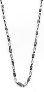 Solid 925 Sterling <b>Silver</b> Plated Figaro Chain Necklace Zinc Alloy Unisex Hiphop Style Daily Wear Gift Jewelry - Product Image 2