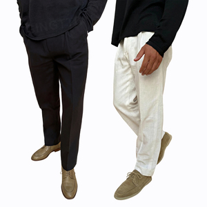<span class=keywords><strong>Pantaloni</strong></span> in <span class=keywords><strong>Lino</strong></span> Gingtto per <span class=keywords><strong>Uomo</strong></span>, Casual e Leggeri, Stile Streetwear - Product Image 1