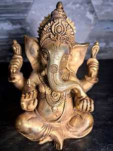 รูปปั้นพระพุทธรูปทองเหลืองขนาดใหญ่ |   เทพเจ้าแห่งโชคลาภแห่งฮินดู ของตกแต่งบ้านและวัด - Product Image 4