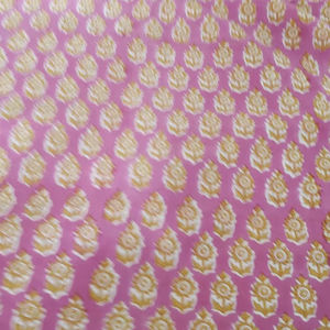 Multi Color 100% Pure Cotton Fabric Beautiful Indian Floral Hand Block Print Eco-Friendly Women's Girls Cover Accessories - Product Image 1