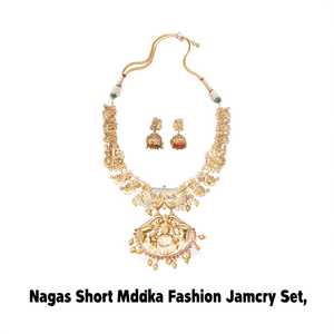 Nagas Short Necklace Fashion Jewelry Set - Product Image 2