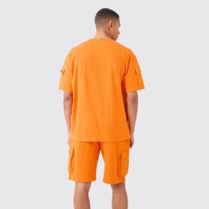 Nuevo Conjunto de Ropa de Alta Gama a la Moda, Camiseta Holgada 100% Algodón y Pantalones Cortos Transpirables para Hombre, para Gimnasio y Verano - Product Image 6