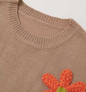 Suéter de Punto con Cuello Redondo, Transpirable, Clásico, Informal, para Invierno - Suéter de Punto Suave y Transpirable para Mujer, Otoño - Product Image 3