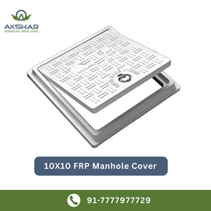 Couvercle de manhole en composite de résine plastique FRP imperméable 10*10 cm, léger, durable, installation facile - Product Image 2
