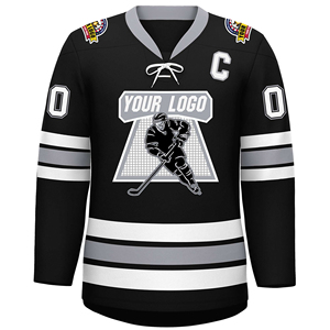 Maillot de hockey sur glace 2026 personnalisé, écologique, antibactérien, respirant, pour hommes, 100 % polyester, uniforme fabriqué au Pakistan - Product Image 2