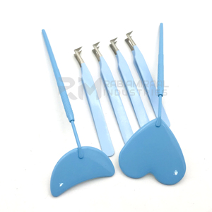 แหนบดัดขนตาปลายแหลม สแตนเลสอย่างดี สีฟ้าเคลือบผง  รับทำโลโก้ตามสั่ง - Product Image 3