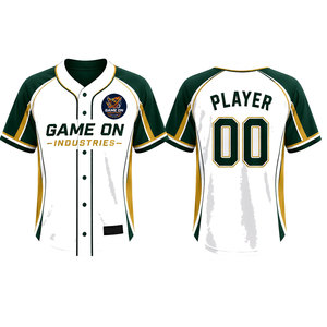 Maillot de baseball personnalisé à manches courtes, respirant, anti-bactérien, grande taille, imprimé par sublimation, pour homme, option personnalisable – Offre Spéciale - Product Image 2