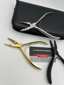Alicates Profesionales de Dos Orificios de Acero Inoxidable para Extensiones de Cabello, Kits de Herramientas con Logotipo Personalizado, Acabado Negro Mate, Dorado y Plateado - Product Image 4