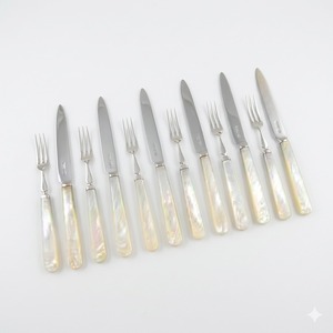 Stainless Steel Cutlery Set Luxury Ivory Mother Of Pearl <b>Handle</b> Flatware Elegant Dining Tableware Home Hotel Restaurant Use - Product Image 3