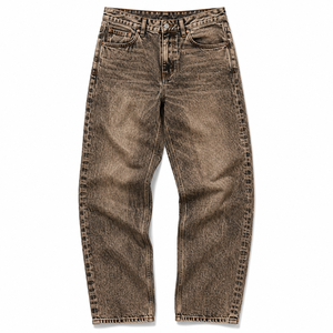 Jean Boyfriend Brodé Effet Acide pour Femme, Taille Mi-Haute, Coupe Ample, Vintage, Décontracté, Streetwear, Baggy, Mode Rétro - Product Image 3