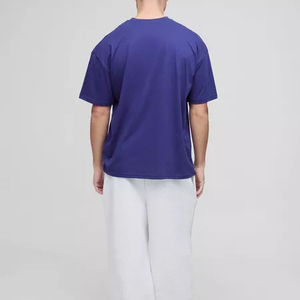 T-shirts surdimensionnés pour hommes en coton jersey épais de luxe, de haute qualité, personnalisés avec impression frontale, écologiques, 100 % coton, coupe ample - Product Image 6