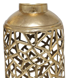 Ensemble de 3 jardinières contemporaines côtières en métal doré faites à la main, de qualité supérieure, design moderne, décoration florale de sol de haute qualité - Product Image 4