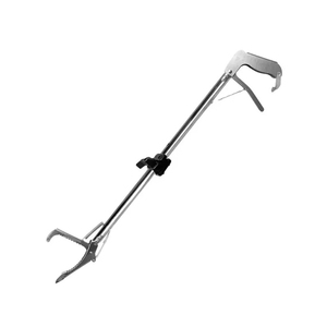 Gancho para serpientes de acero inoxidable recubierto, reutilizable y duradero, de 30 pulgadas, con mango y mandíbula pulidos, para captura de serpientes - Product Image 1
