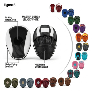 Equipo Deportivo Personalizado: Guantes de Boxeo de Cuero para Entrenamiento de Artes Marciales, MMA, Kickboxing y Taekwondo - Product Image 1