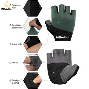 Gants de cyclisme pour hommes, gants de vélo de route rembourrés en gel à mémoire de forme absorbant les chocs, gants de vélo demi-doigts - Product Image 2