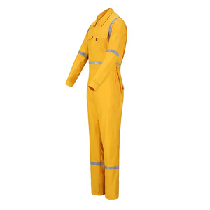 Hi Vis Men Reflective Safety Coverall Long Sleeve Industrial Workwear Boiler Suit Jumpsuit <b>for</b> <b>Construction</b> Safety <b>Uniform</b> - Product Image 4