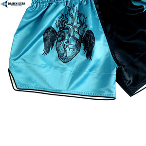 Professional Sporty High Waist MMA Training Fight <b>Shorts</b> <b>Men</b> Vintage Solid Front Breathable Eco-Friendly Anti-Wrinkle Satin - Product Image 3