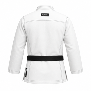 ชุดยูโด F2WIN BJJ สีขาว สำหรับผู้ใหญ่ แบบยูนิเซ็กซ์ ผ้าฝ้าย พร้อมเข็มขัดสีดำ ทรงปกติ แห้งเร็ว ไร้ตะเข็บ - Product Image 2