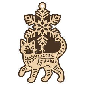 Adorno Navideño de Madera con Forma de Copo de Nieve, Artesanía Tradicional para Decoración Festiva - Product Image 1