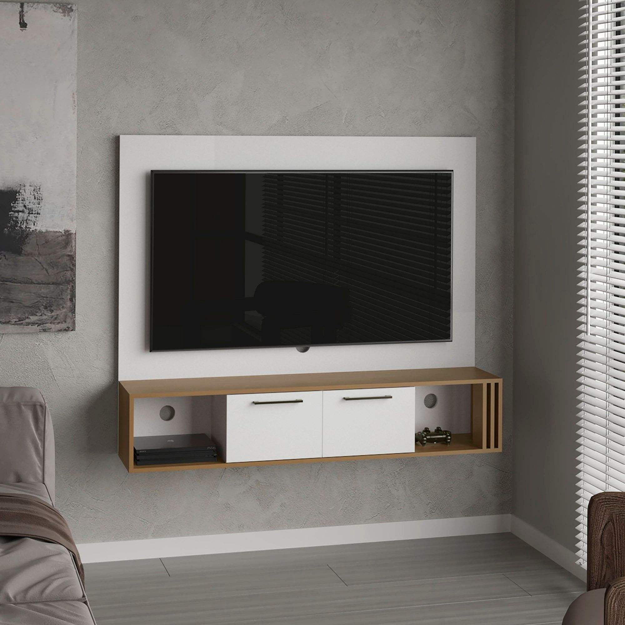 White / Natural Oak Color