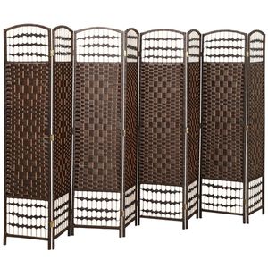 Paravento Pieghevole a 8 Ante Marrone, Divisorio per Ufficio con Funzioni di Privacy - Product Image 5