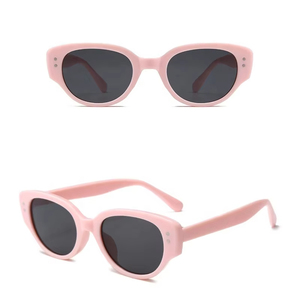 Wholesale New Pink Cat Eye Kids <b>Sunglasses</b> for Children Summer Retro Trend Oval Sun Protection Fashion Glasses - Product Image 1
