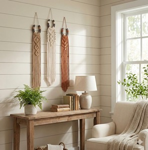 Handmade Set Of 3 Macrame <b>Wall</b> <b>Hanging</b> Perfect For <b>Wall</b> Decor Event Styling And Gift Purpose <b>Boho</b> Home Accent From India - Product Image 5